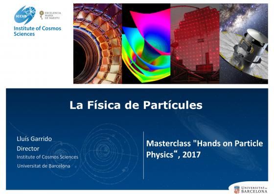 La Física de partícules, TFP2017