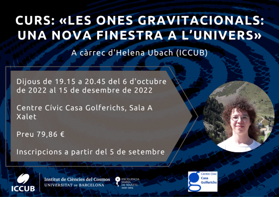 Curs “Les ones gravitacionals: una nova finestra a l'univers”