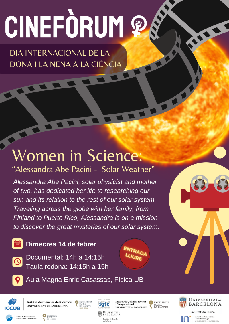 Cinefòrum ICCUB Dia Internacional de la Dona i la Nena a la Ciència