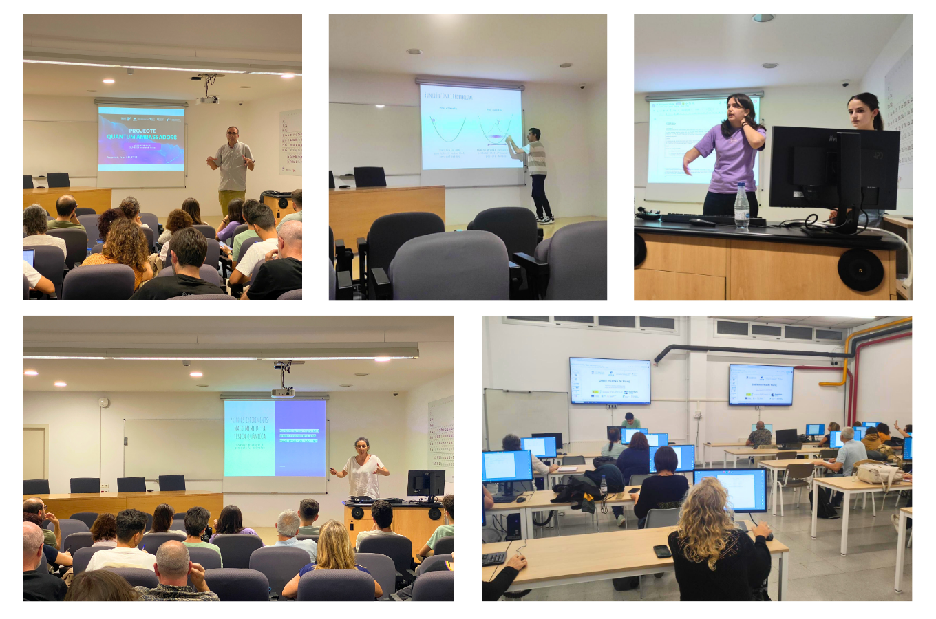 Fotos de la I Jornada de Formació del Professorat del projecte Quantum Ambassadors