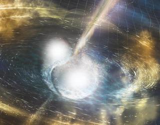 Two merging neutron stars