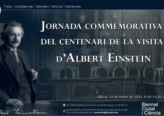 Cartell Jornada commemorativa centenari visita Albert Einstein