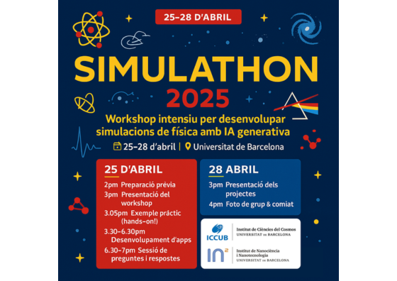 Cartell Simulathon 1.0 que tindrà lloc el 25 i 28 d'abril de 2025