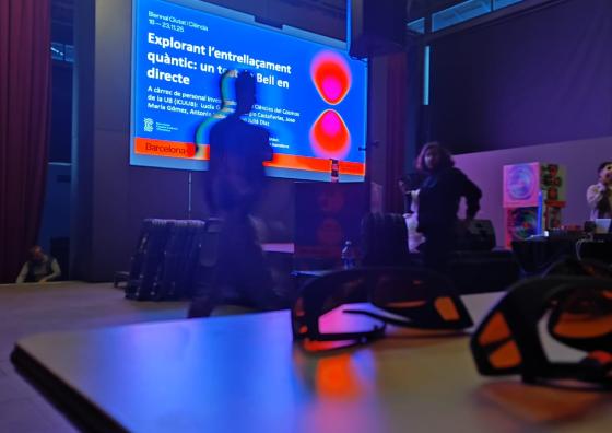 Imatge experiment Bell a la Biennal Ciutat i Ciència 2025
